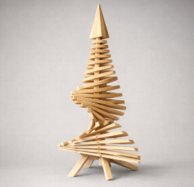 Grand sapin en bois 