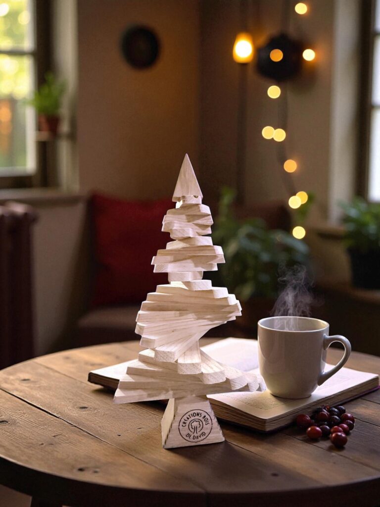 Petit sapin en bois pour noël